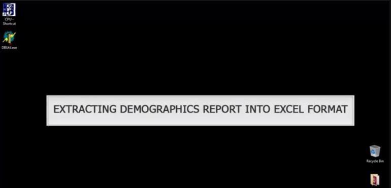 Extracting Demographic Reports