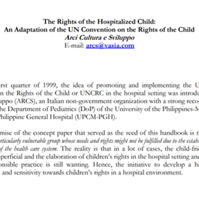 Rights of the Hospitalized