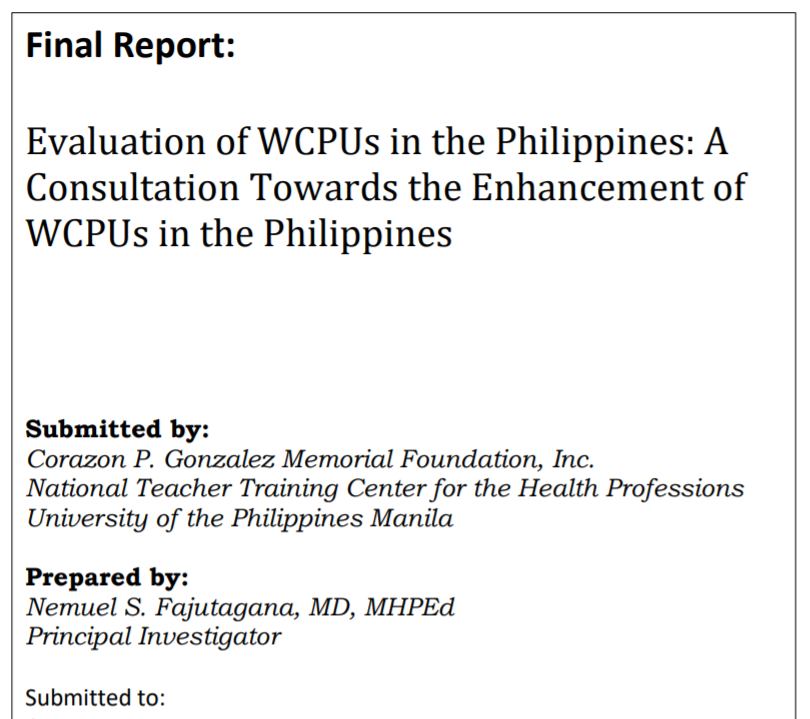 Evaluation of WCPUs
