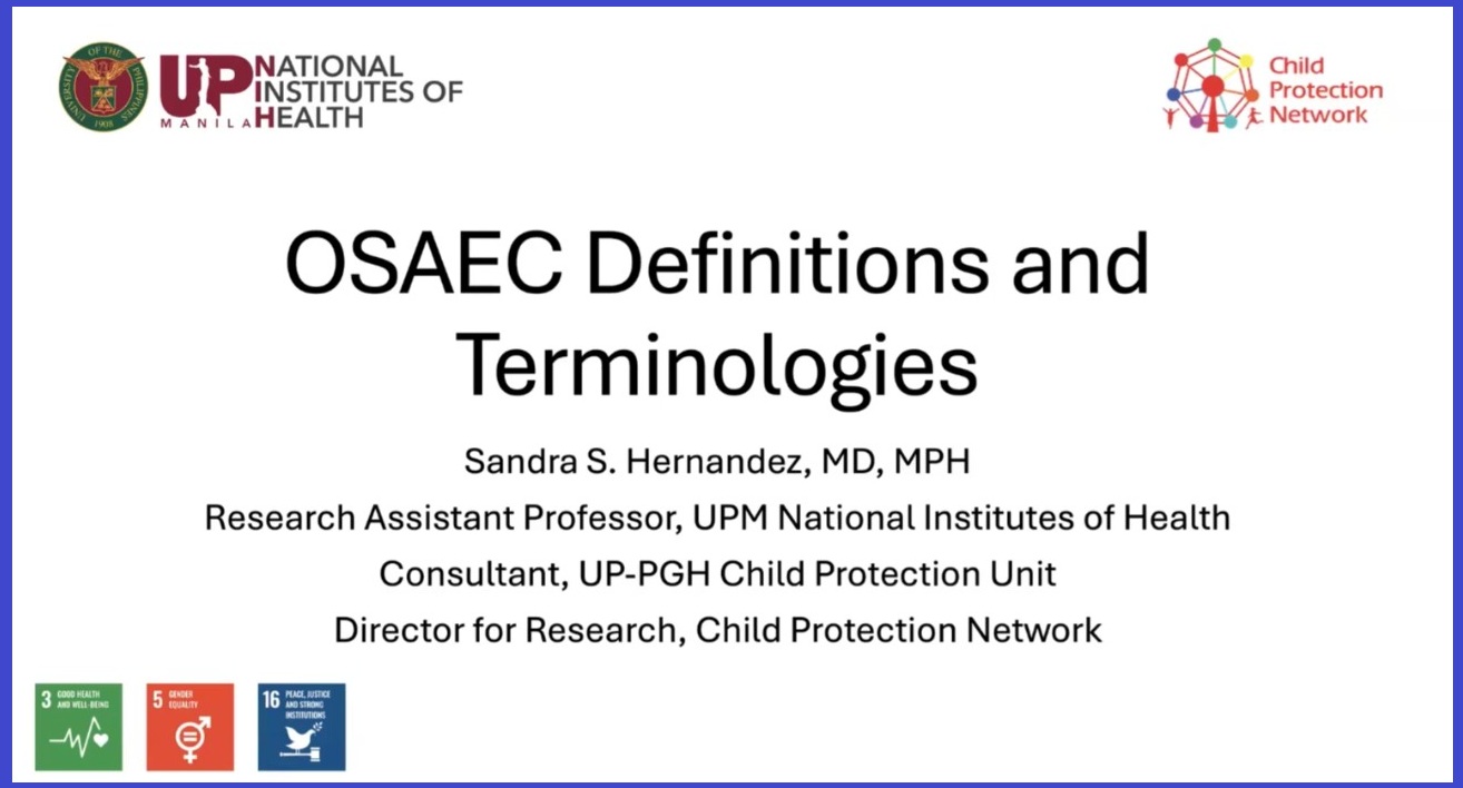 OSAEC Definitions and Terminologies OSAEC Definitions and Terminologies